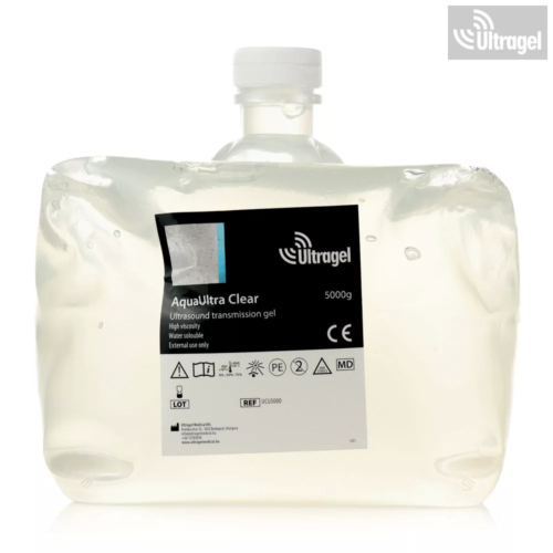 Ultragel AquaUltra Ultrasound Gel voor IPL en diode laser – Transparant – 5000ml – in plastic zak