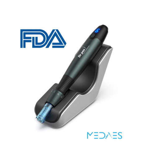 Dr. Pen A20 dermapen voor microneedling met FDA goedkeuring kopen bij MedAes.eu en FDA logo