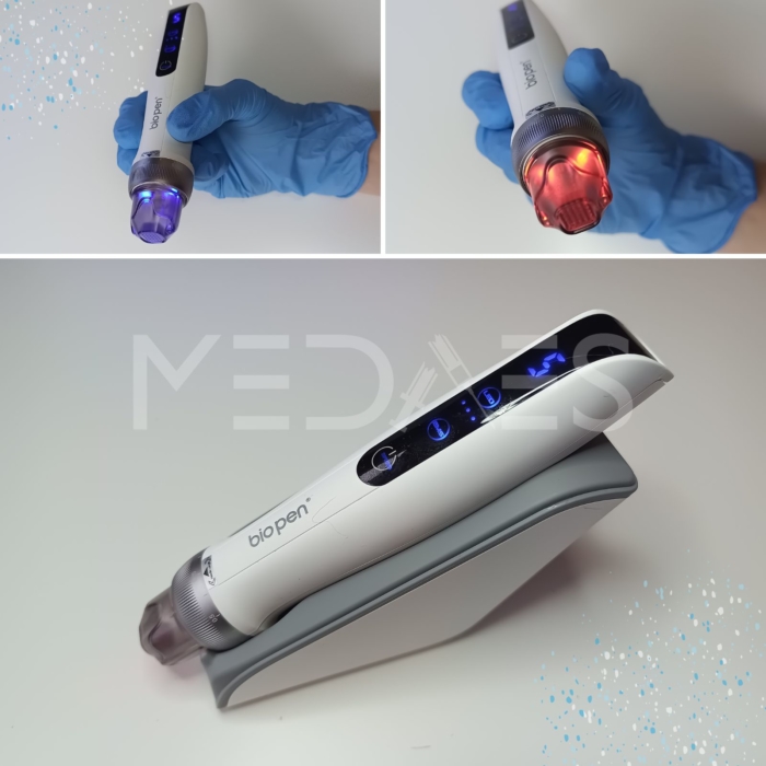 BioPen Q2-dermapen-voor-microneedling-met-EMS-Rood Led- Blauw LED-kopen-bij-MedAes.eu-in-situatie 2