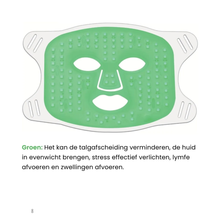 MedAes LED Masker LM01 voor pigmentvermindering door groen licht.